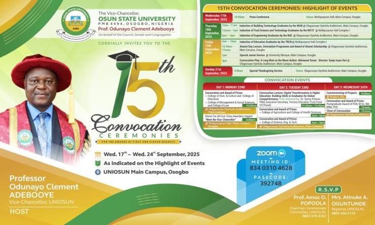 UNIOSUN Convocation 15th